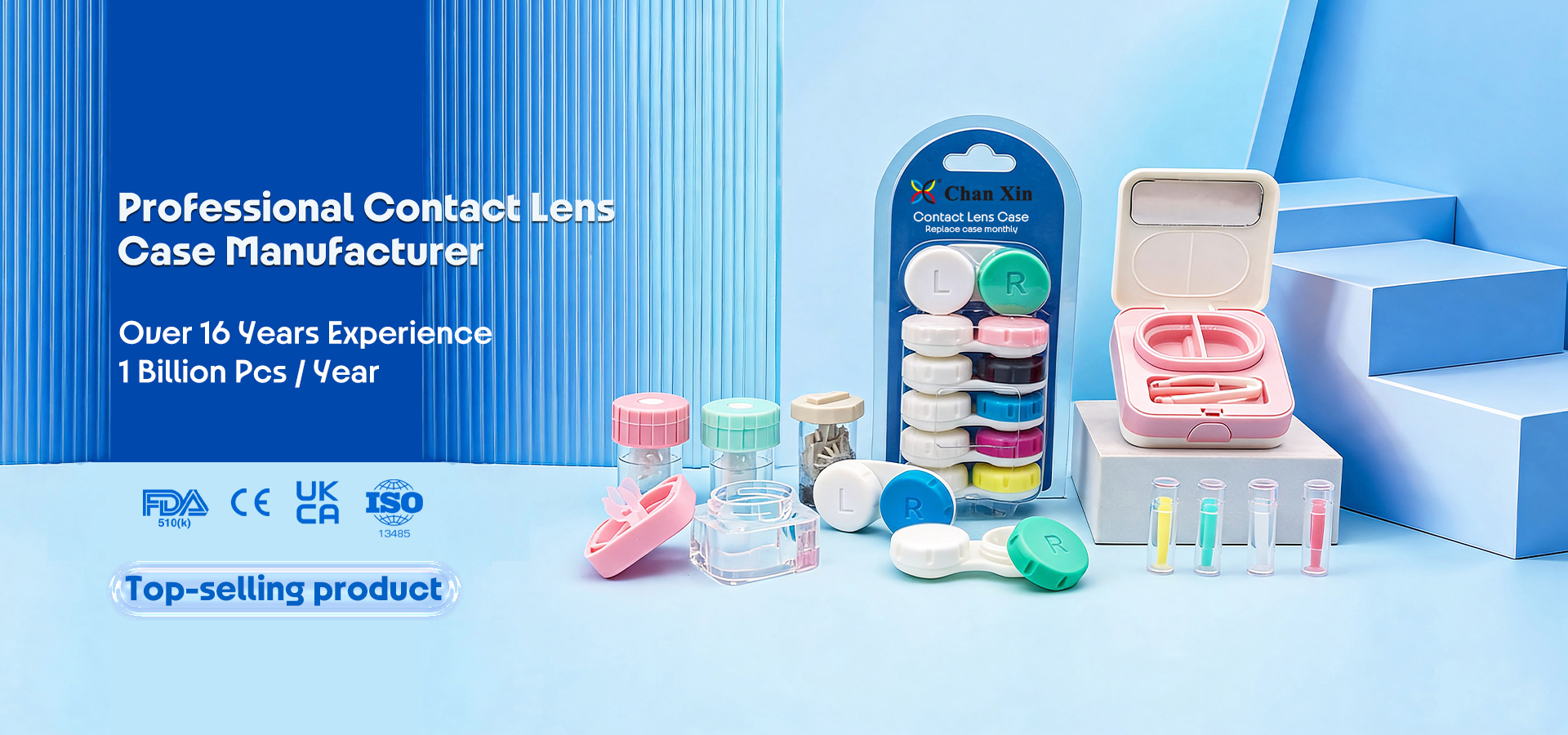 Professional Embossed Contact Lens Case Supplier
