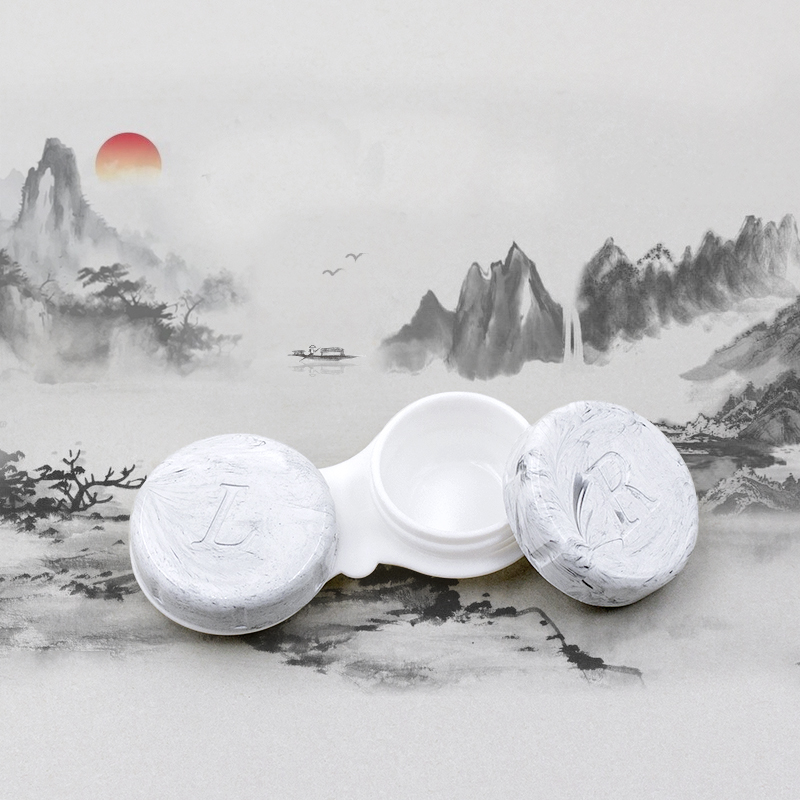 3pcs Contact lens case Waterproof Quicksand Contact Lens Kit Hygiene Case